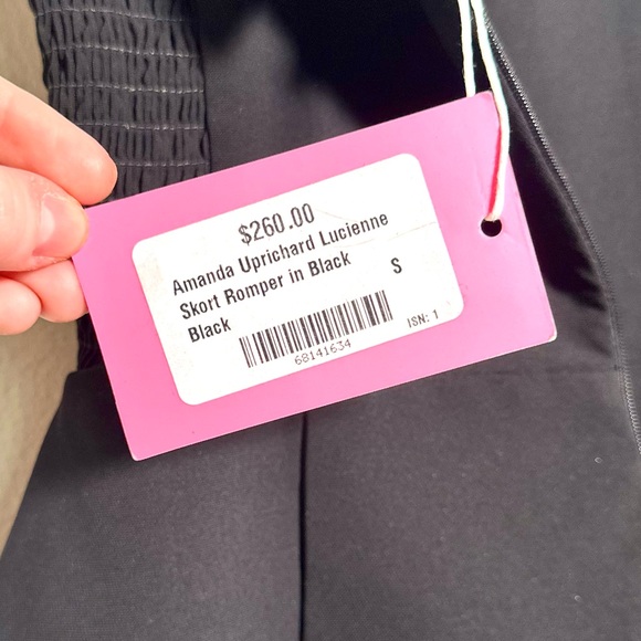 NWT Amanda Uprichard Lucienne Satin Fit & Flare Romper - Picture 9 of 9